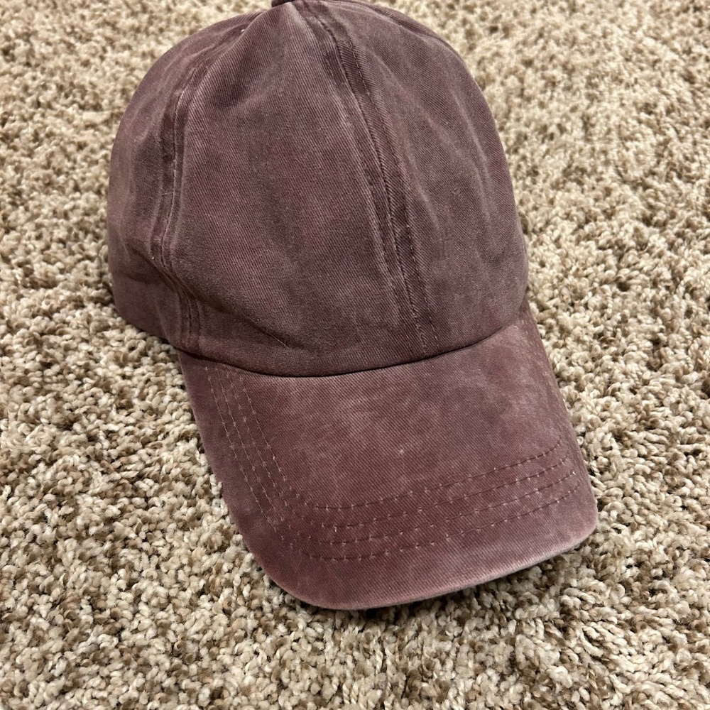 Vera New York Brown Cotton Baseball Cap Adjustable